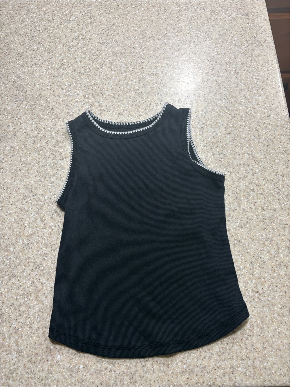 SO black with white trim tank top size large 10/12